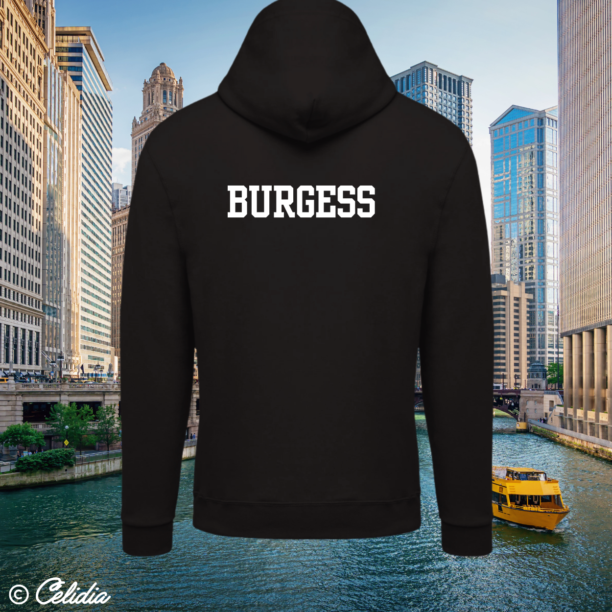 Sweat Chicago Police (nom à l'avant et à l'arrière) -Disponible en deux coloris-