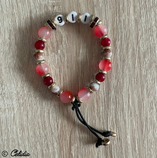 Bracelet 9-1-1 Perles de verres