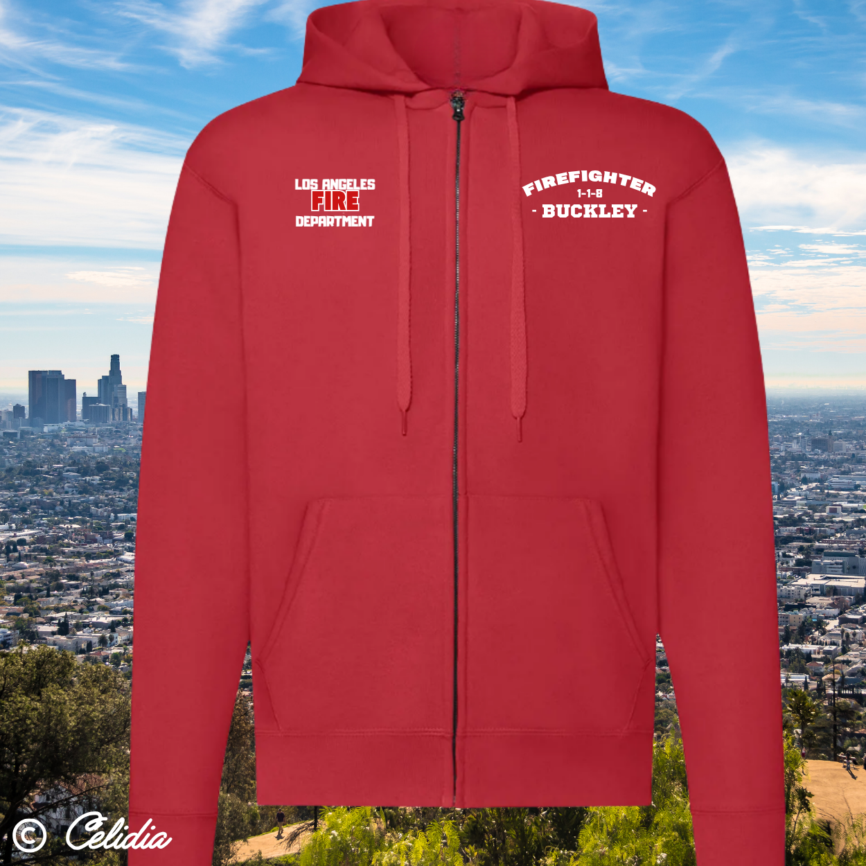 Gilet à capuche 911 (Nom personnalisable à l'avant) -Disponible en deux coloris-