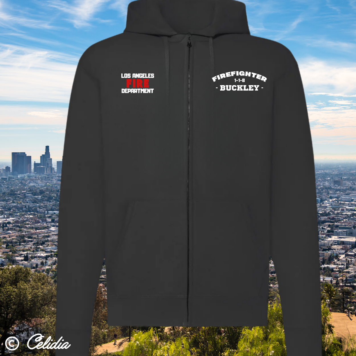 Gilet à capuche 911 (Nom personnalisable à l'avant) -Disponible en deux coloris-