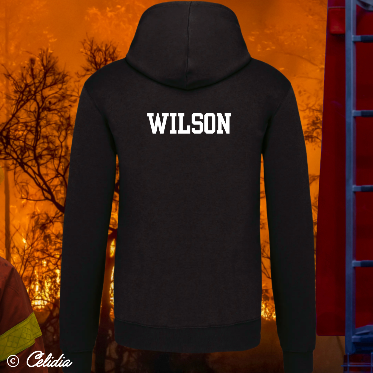Sweat 911 (nom à l'avant et à l'arrière) -Disponible en deux coloris-