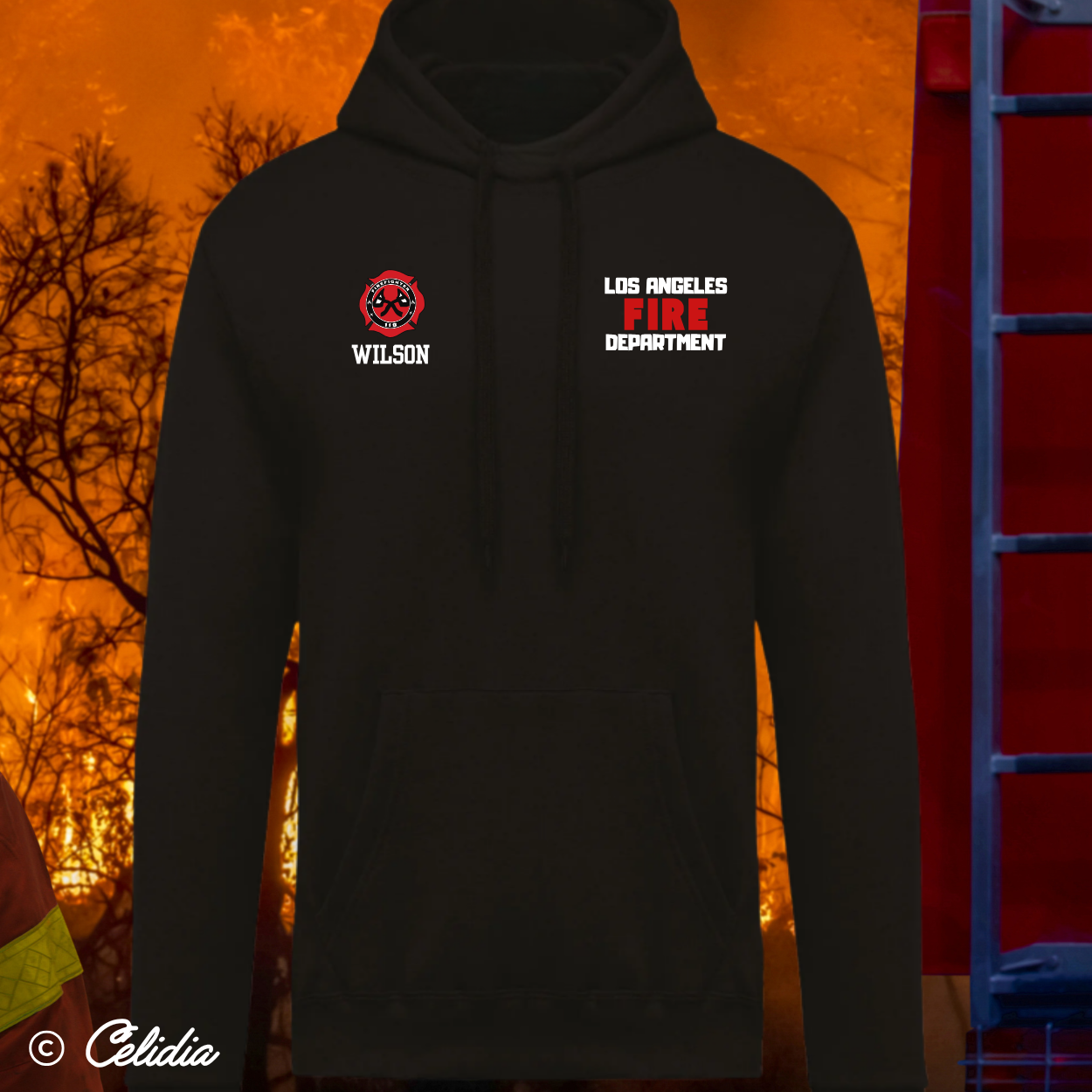 Sweat 911 (nom à l'avant et à l'arrière) -Disponible en deux coloris-